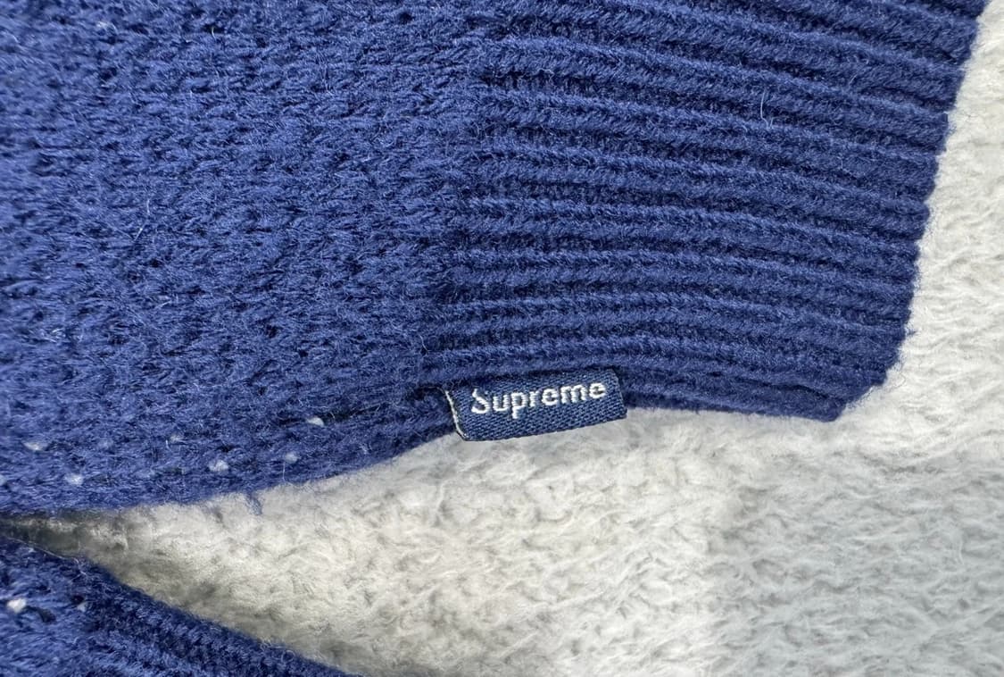 슈프림 반다나 니트 스웨터 네이비 상품이미지7
