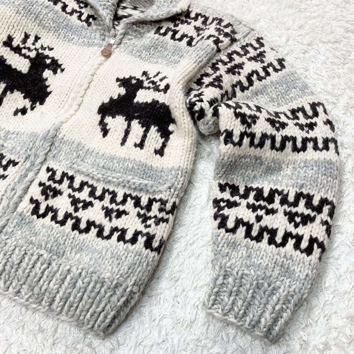 캐나다산 코위찬 니트 집업 상품이미지4