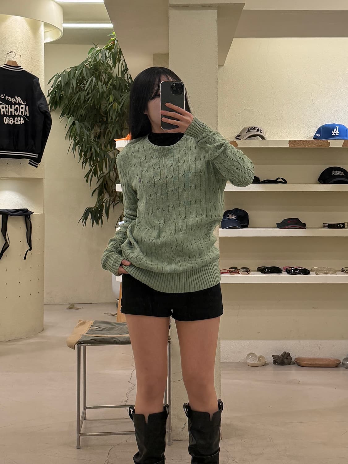 폴로 랄프로렌 퍼플 포니 케이블 니트 U270 상품이미지1