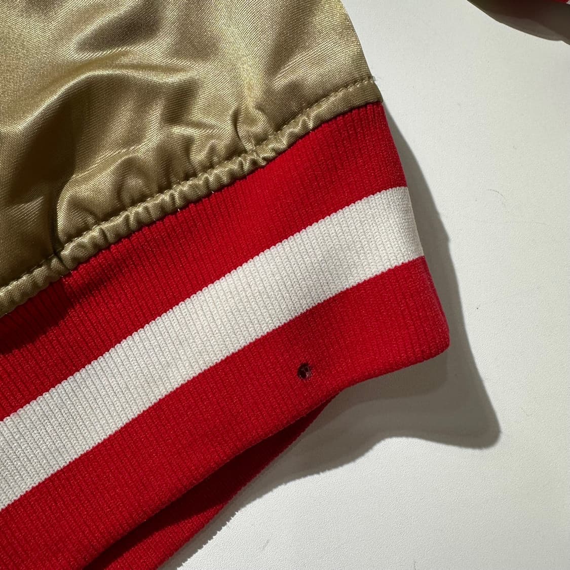 스타터 90‘s NFL 샌프란시스코 49ers 사틴 바시티 스타디움 자켓 상품이미지9