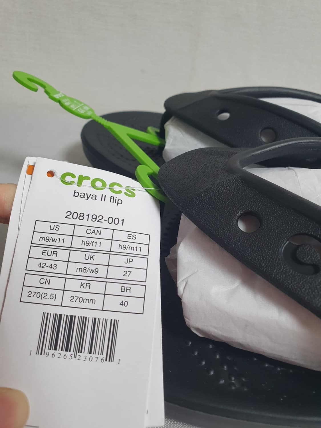크록스 바야2 플립플랍 블랙 270mm 새상품 쪼리 상품이미지6