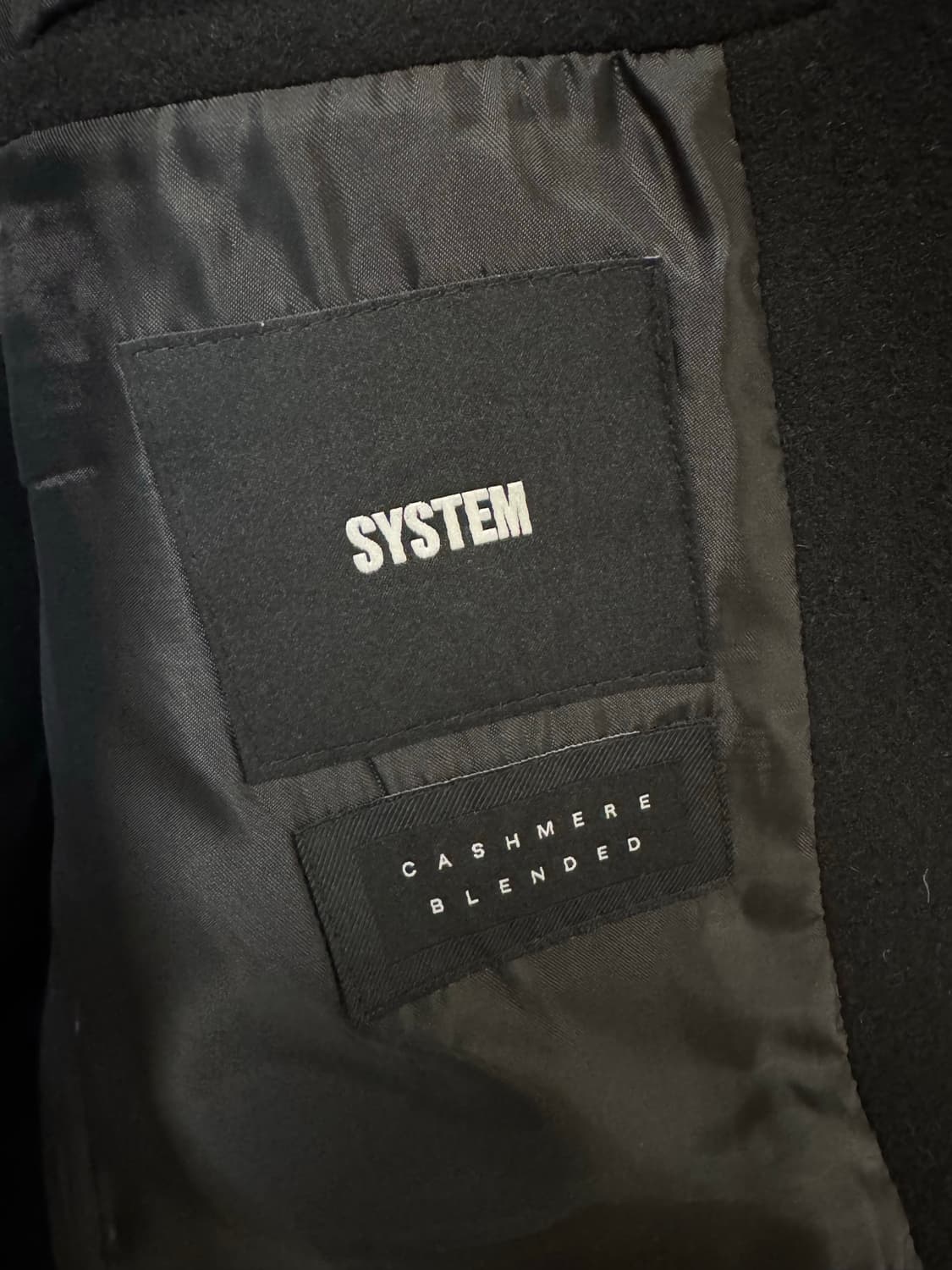 시스템옴므 울/캐시혼방 싱글코트 105사이즈 상품이미지3