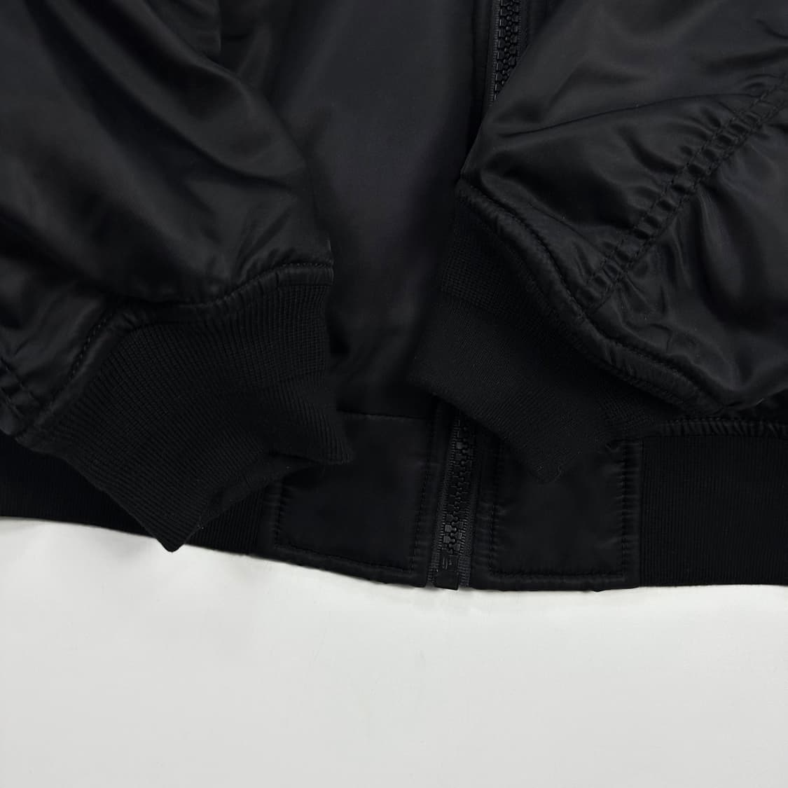 NFL 패치로고 새틴 바시티 자켓 봄버자켓 블랙 XL 상품이미지8