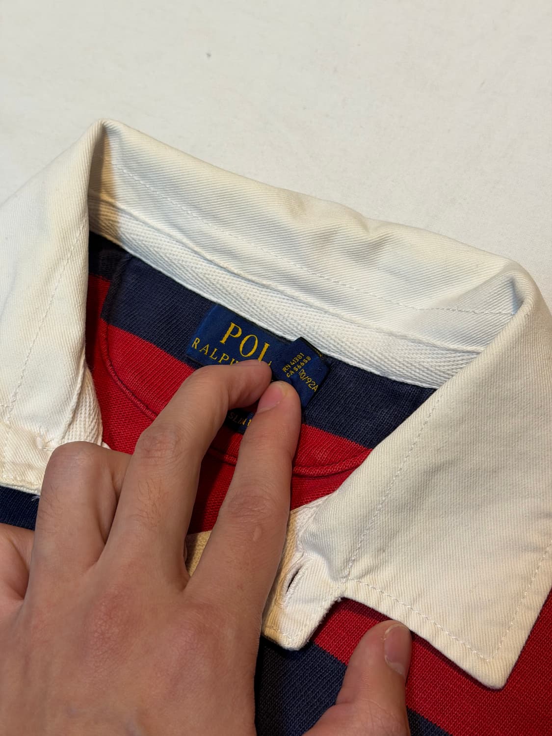 폴로 랄프로렌 롱슬리브 럭비티 네이비 레드 상품이미지3