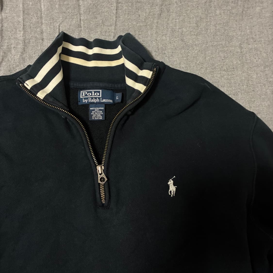 폴로 랄프로렌 블랙 하프집업 맨투맨 L 상품이미지1