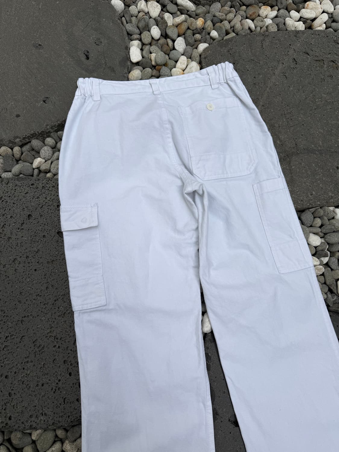 1990s VINTAGE WHITE FRENCH ISS 프렌치워크팬츠 상품이미지10