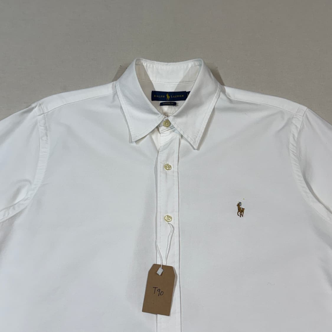 L) 폴로 랄프로렌 클래식핏 화이트 옥스포드 셔츠 T90 상품이미지3