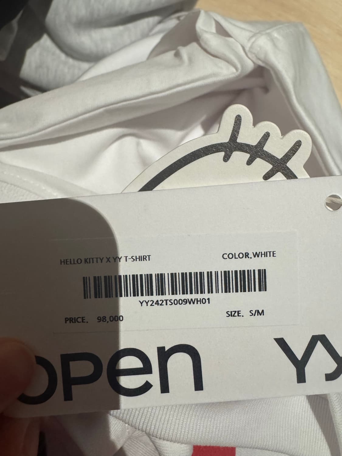 OPEN YY 키티 반팔티 S/M 새상품 상품이미지4