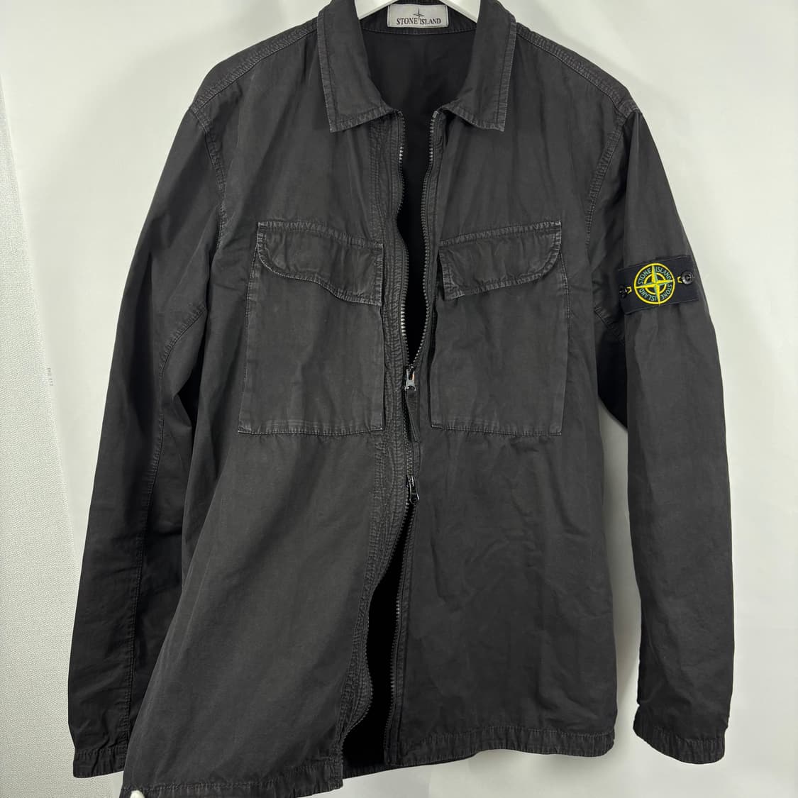 ( XL,22FW)스톤아일랜드 브러쉬드 코튼 캔버스 올드이펙트 블랙 상품이미지2