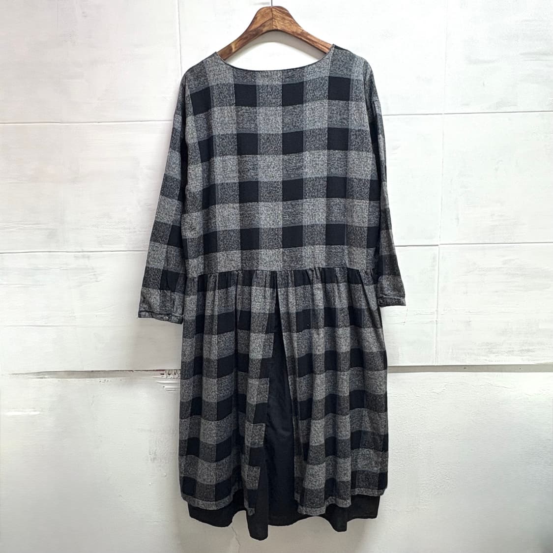 samansa mos2 사만사모스 모리걸 체크 레이어드 롱 원피스 상품이미지6