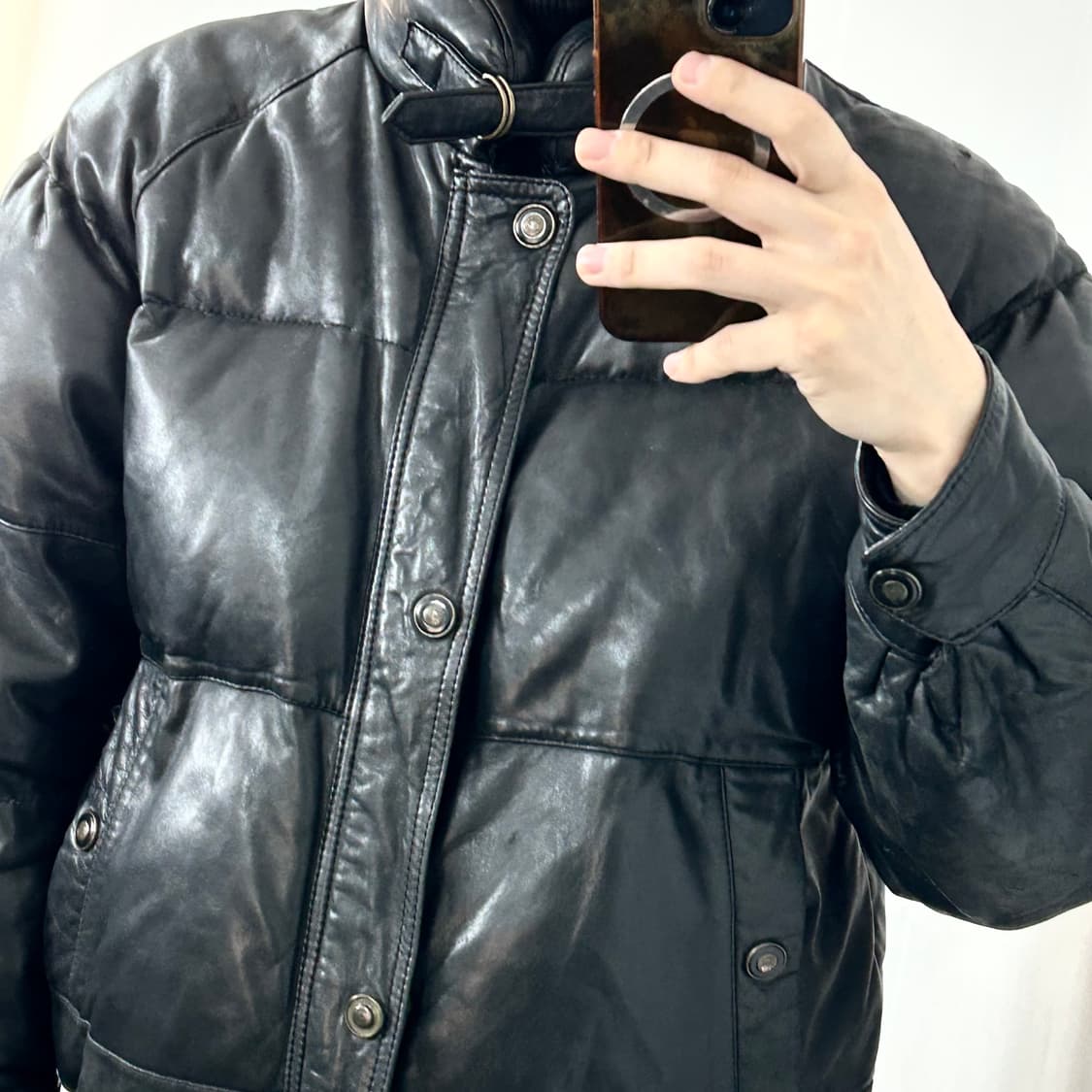 Cencini 양가죽 덕다운 푸퍼 패딩 상품이미지4