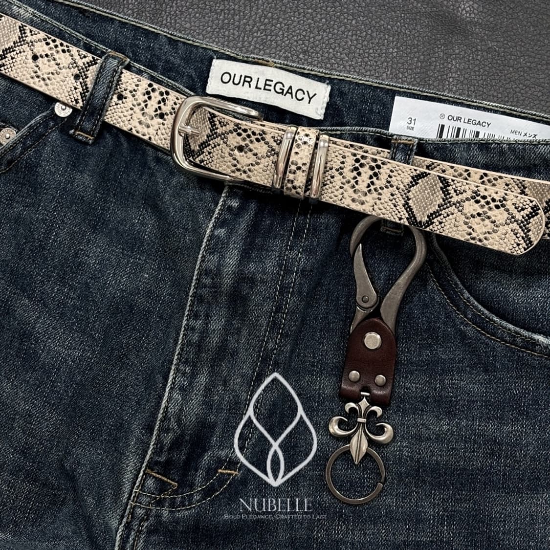 🌗 Python snake belt / 뱀피 스네이크 가죽 벨트 상품이미지2
