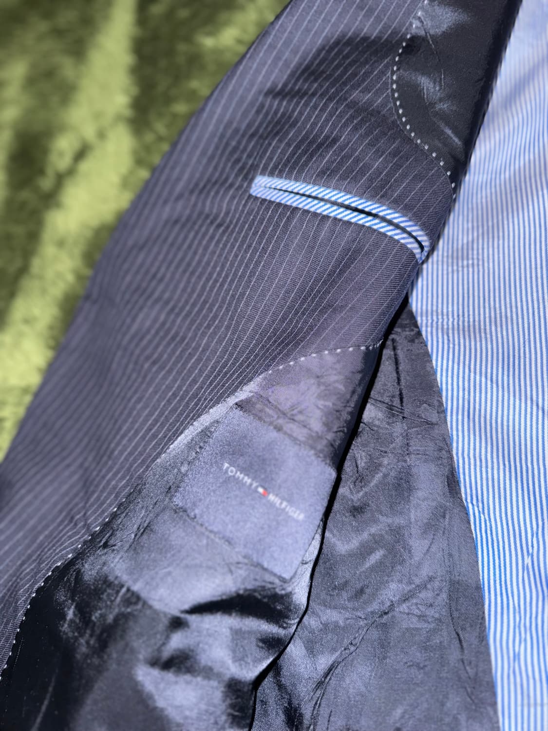 [40R] 타미힐피거 USA 클래식 핏 스트라이프 블레이저 자켓 네이비 상품이미지6