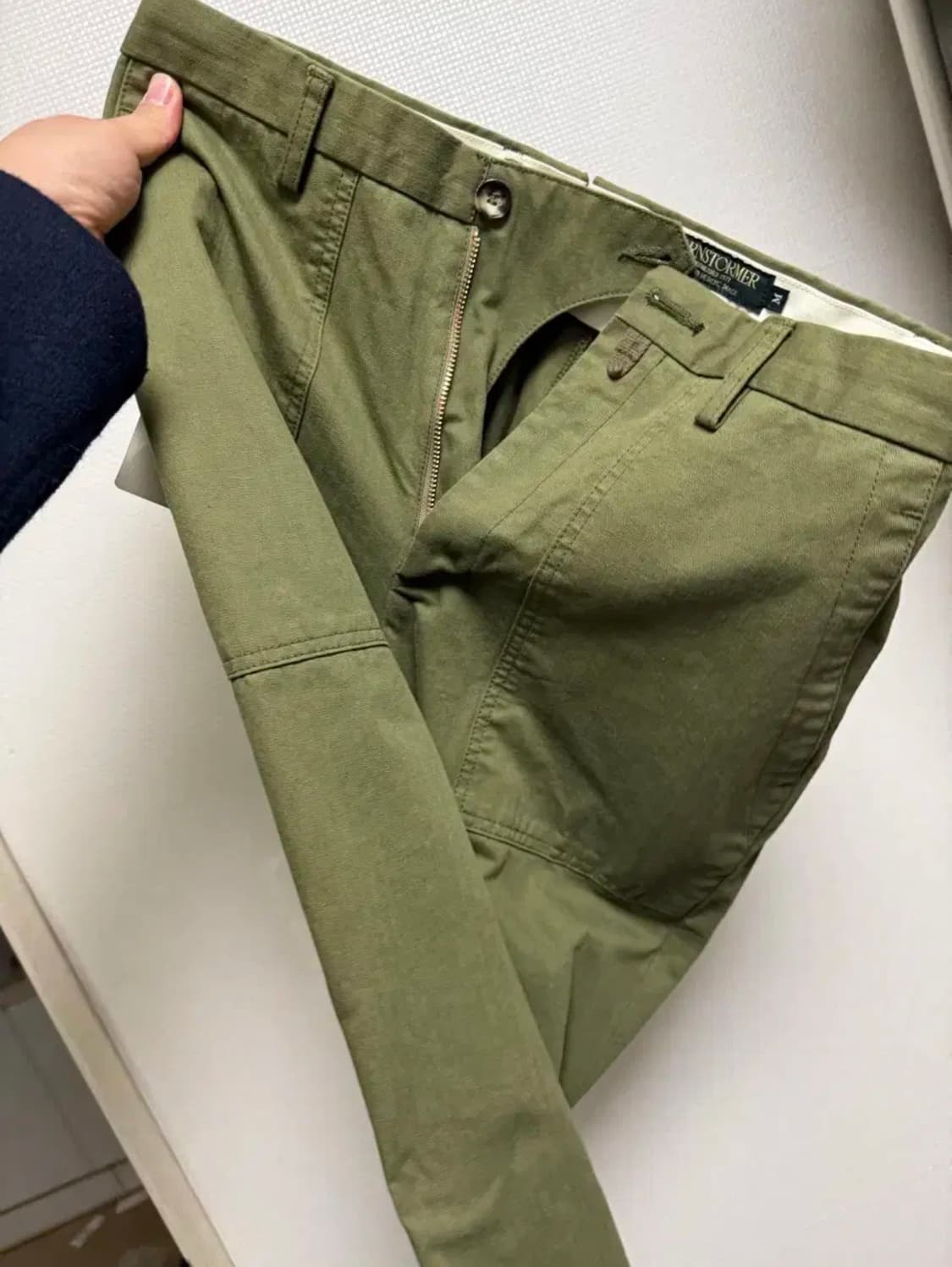 반스토머 헤링본 올리브 치노 팬츠 미사용 세제품 사이즈 M 1333P D 상품이미지3