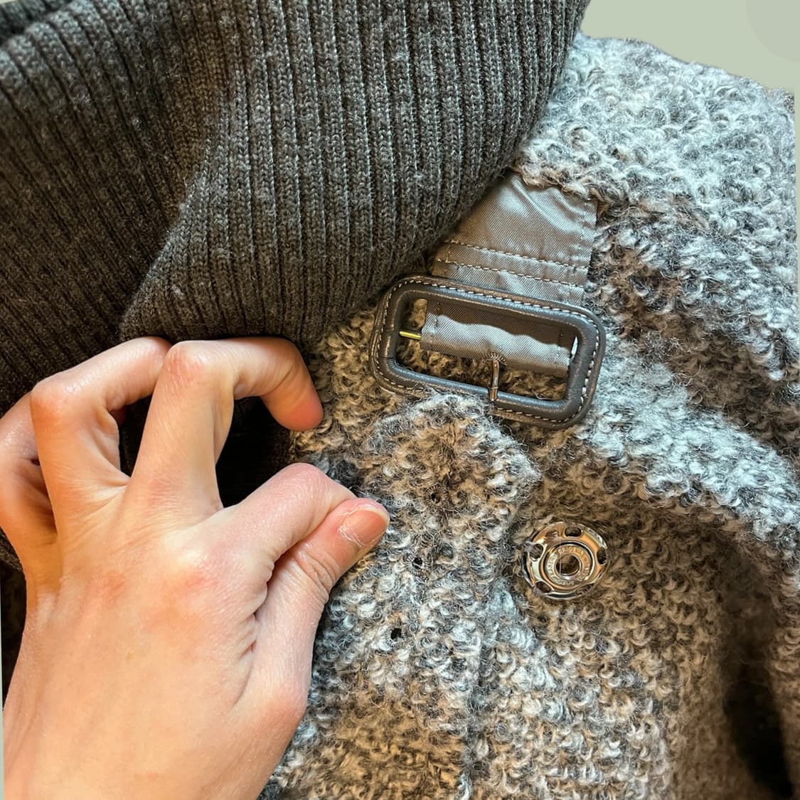 메르시보꾸 와이드카라 보카시 니트 점퍼 상품이미지3