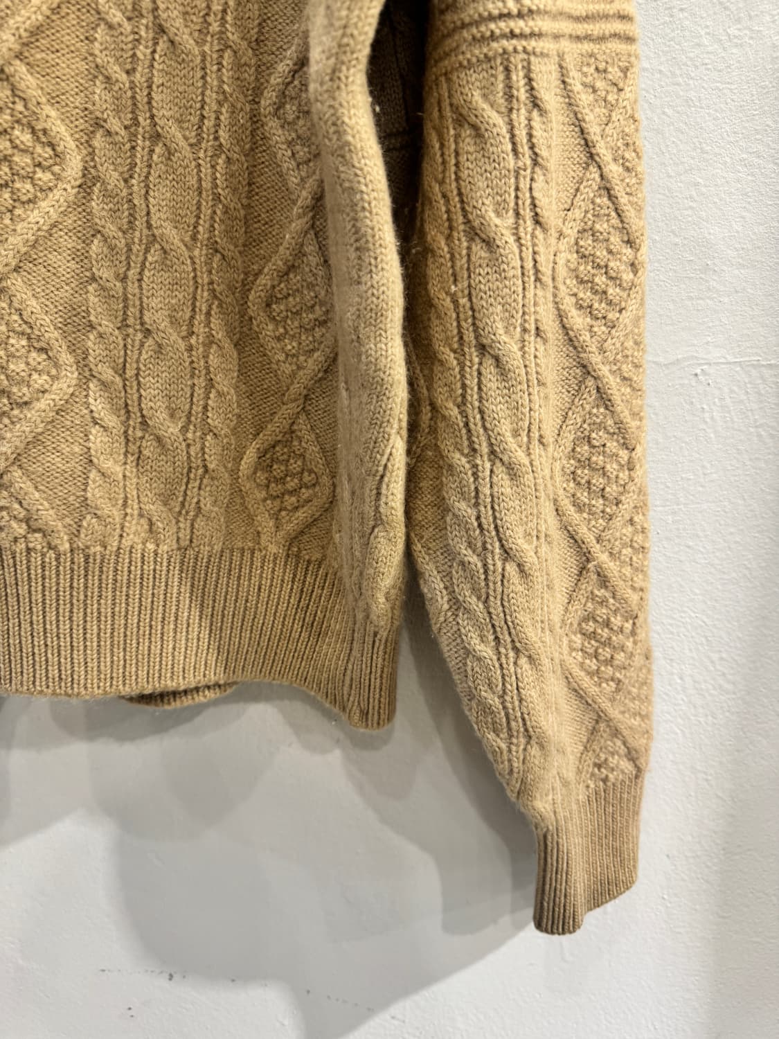 japan vintage 루즈핏 울 케이블니트 상품이미지4