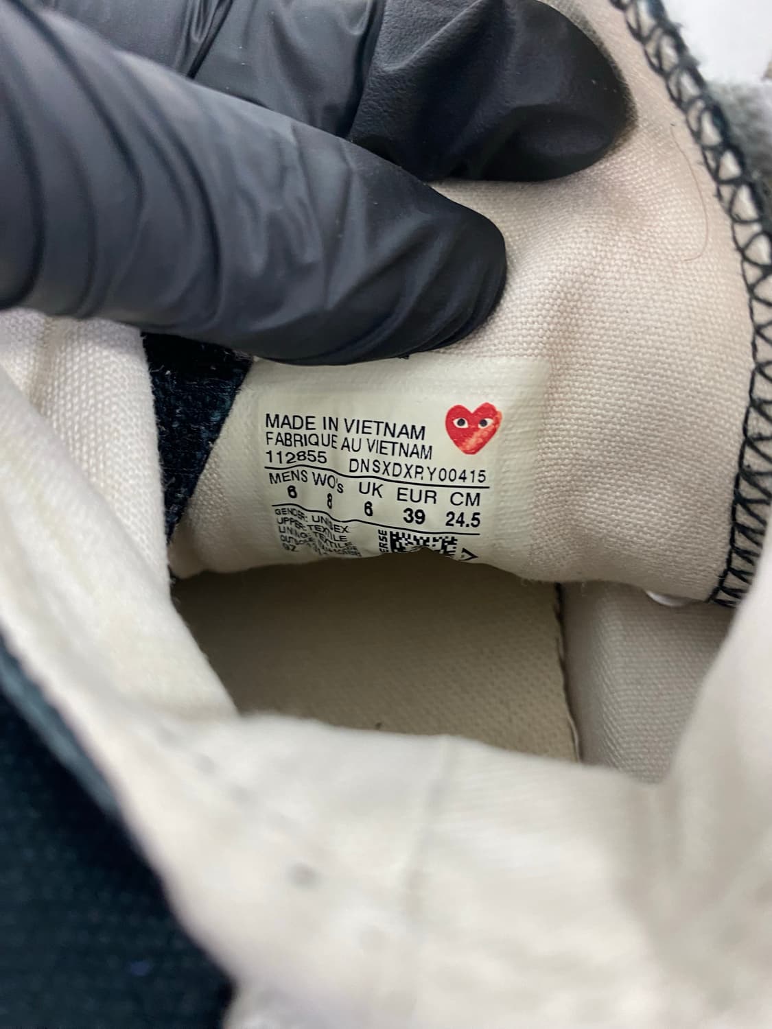 꼼데가르송 x 컨버스 척 70 하이 블랙 245 <68> 상품이미지9