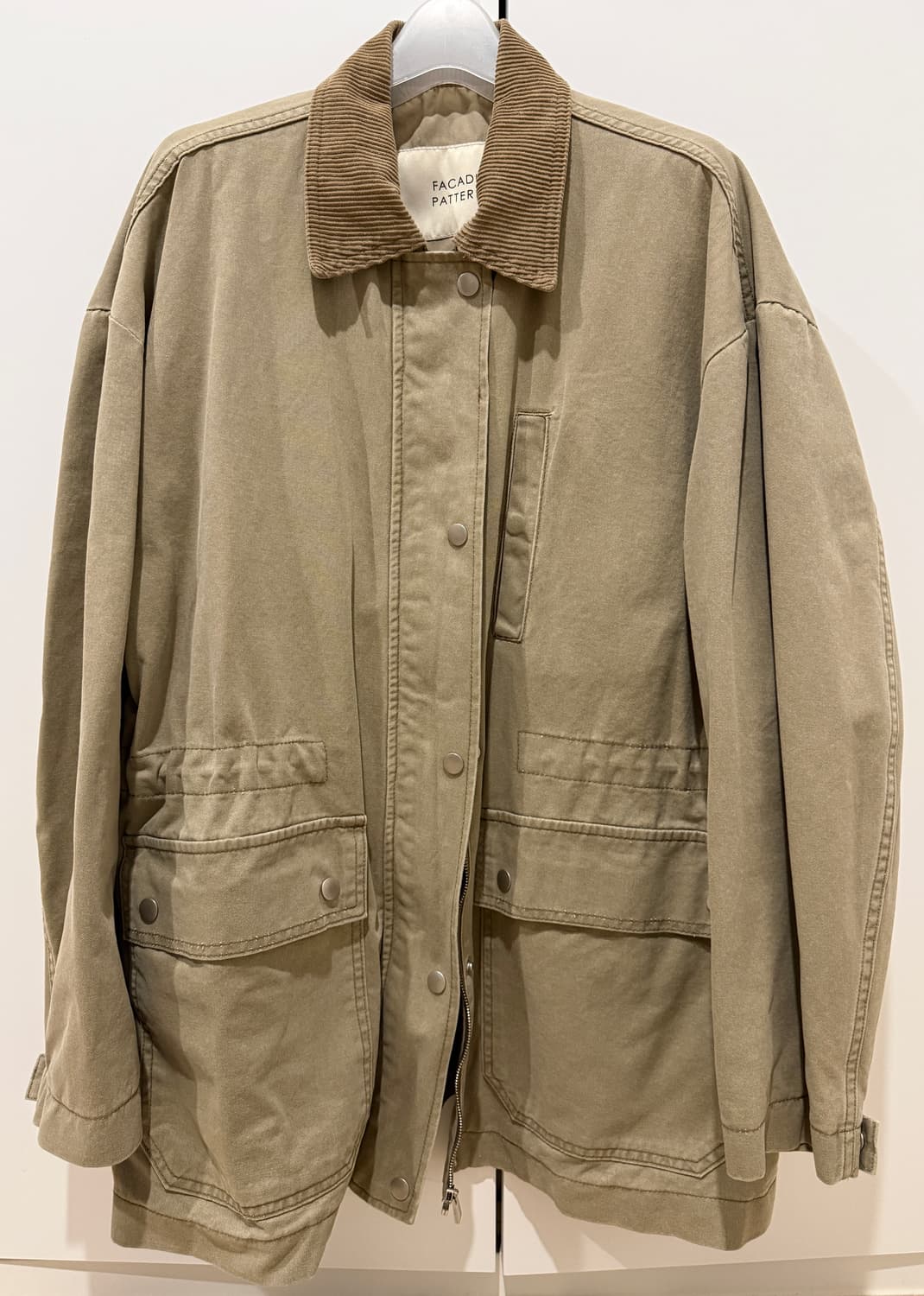 파사드패턴 코튼 유틸리티 재킷 S 카키베이지 상품이미지2