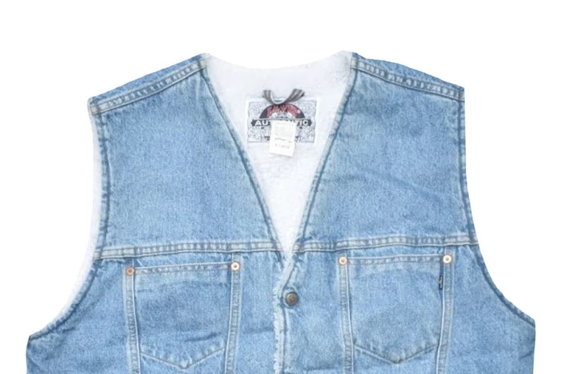 90S 리바이스 쉐르파 데님 베스트 조끼 XL USA N0916 상품이미지3