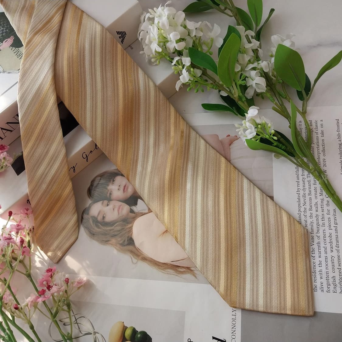 조르지오 아르마니 실크 스트라이프 넥타이 9.4cm A등급 k1915
 상품이미지4