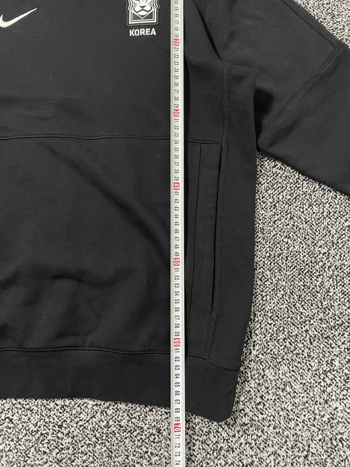 빈티지9. 나이키 대한민국 축구 플리스 풀오버 후드 티셔츠 블랙 상품이미지7