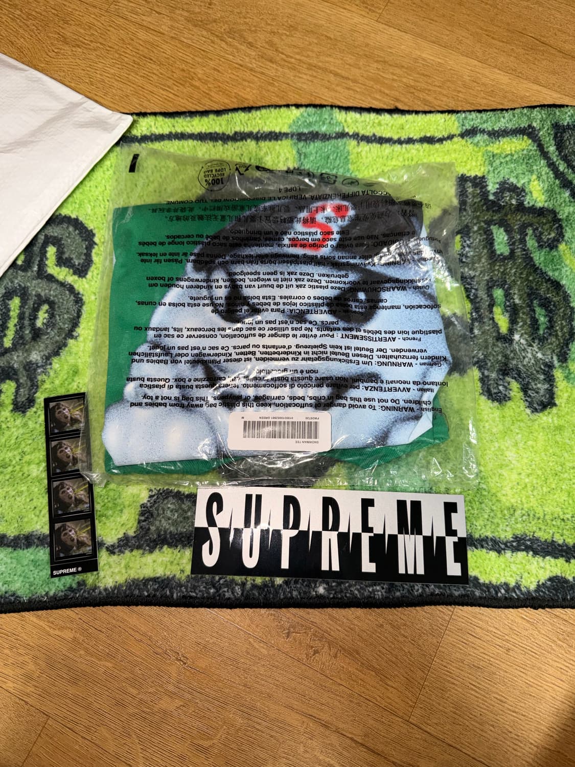 슈프림 25FW 스노우맨 티셔츠 그린 M 상품이미지3