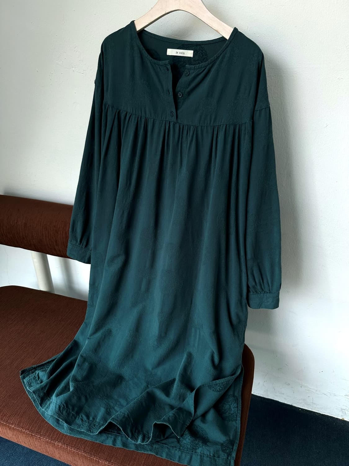 Dots stitch cotton rayon onepiece 상품이미지5