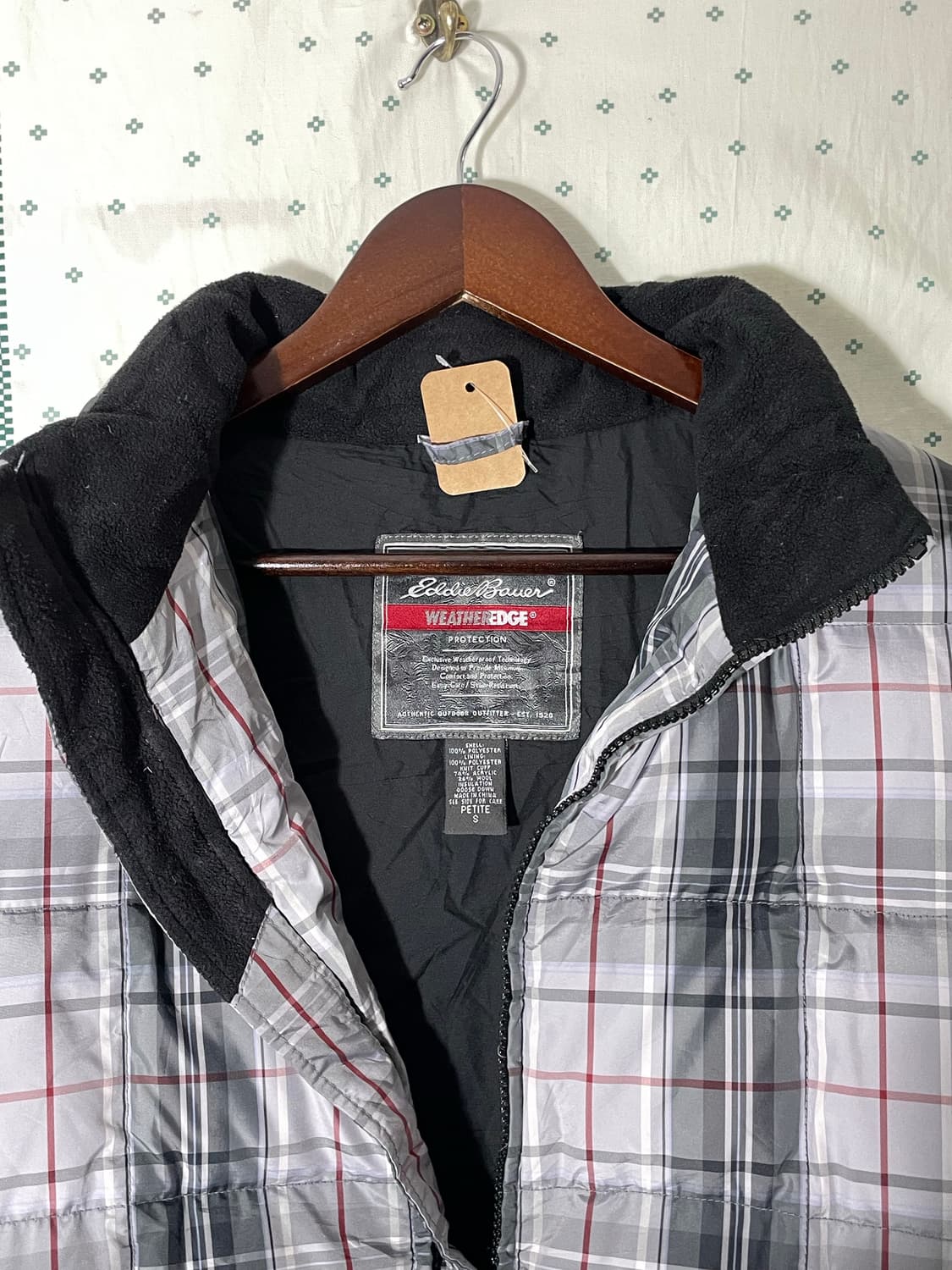 에디바우어 체크 다운 패딩 상품이미지4