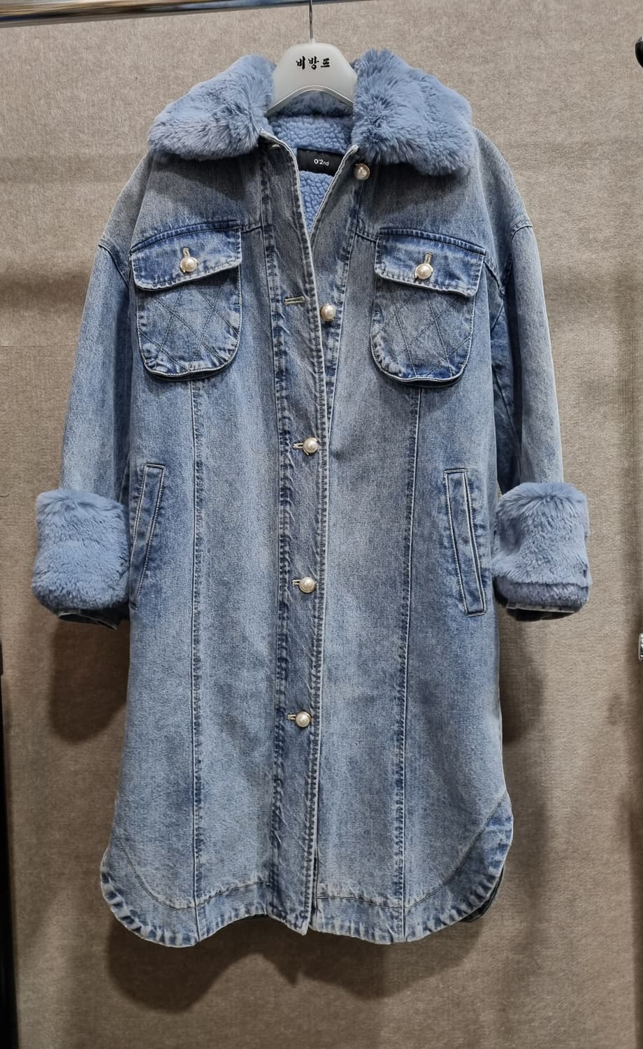 여성 55size 오즈세컨 데님 점퍼 자켓 상품이미지1