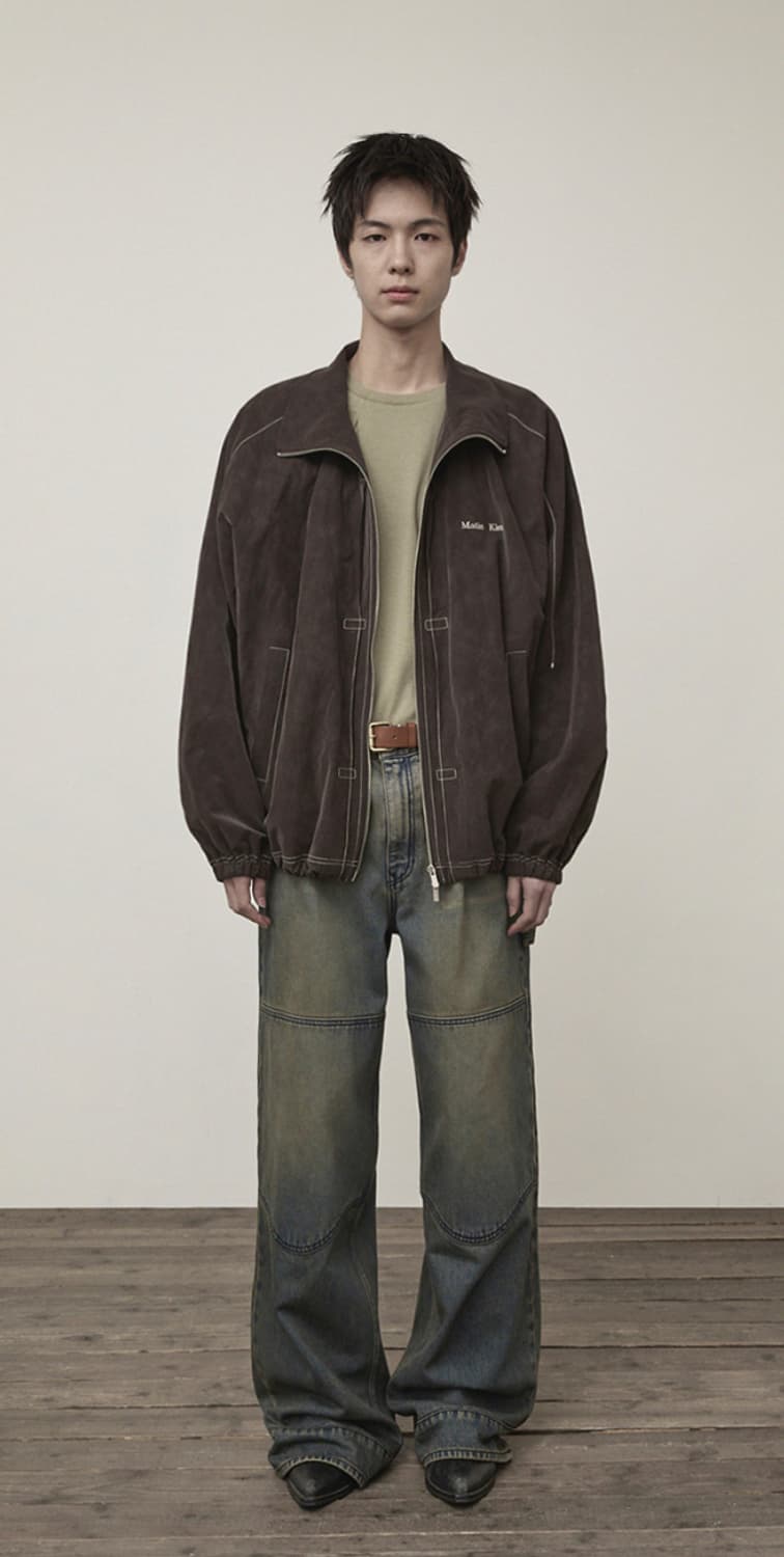 STITCH POINT HIGH NECK JUMPER IN BROWN 상품이미지3