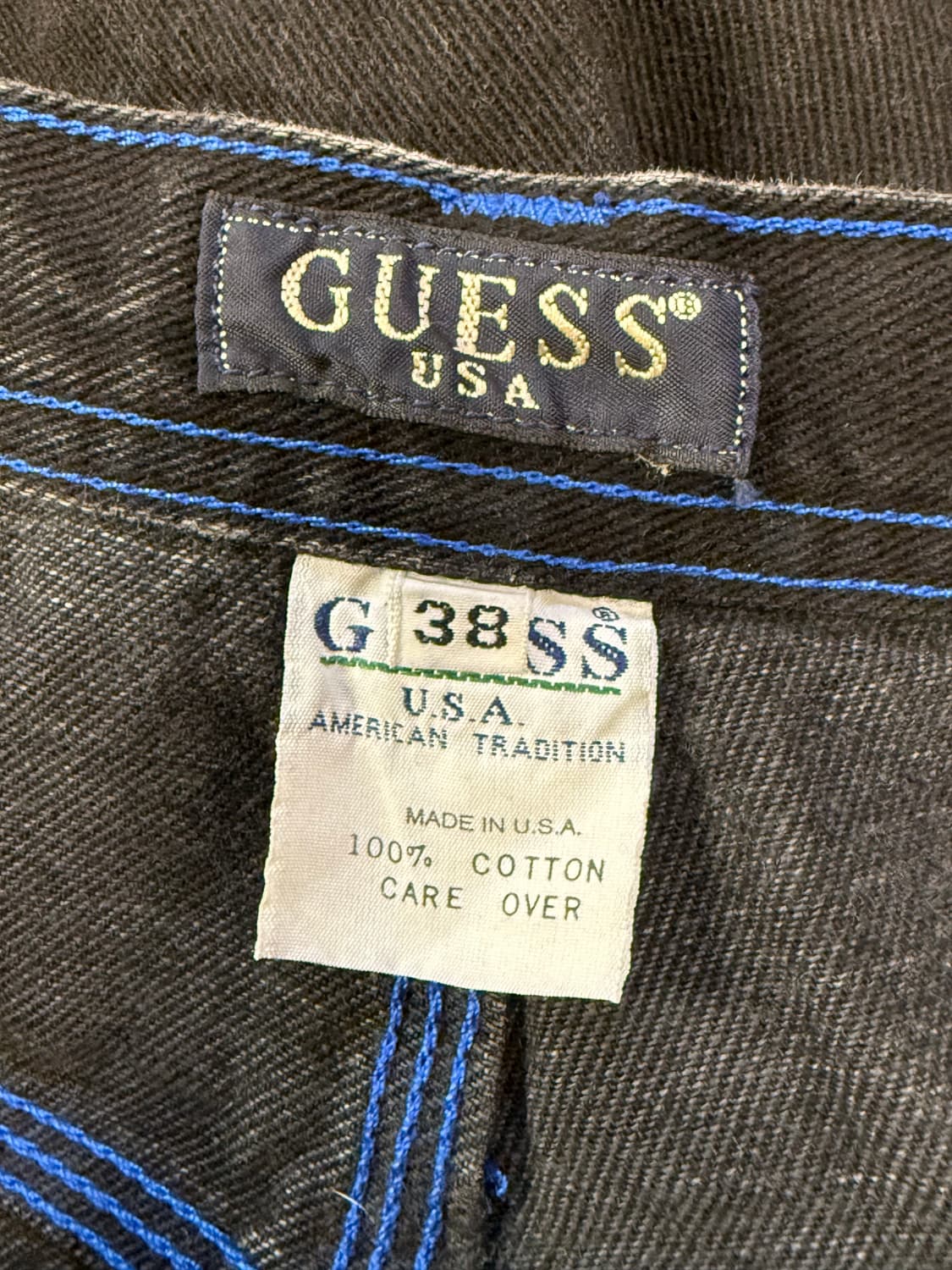 게스 USA 빈티지 싱글니 카펜터 팬츠 블랙 (35) 상품이미지4