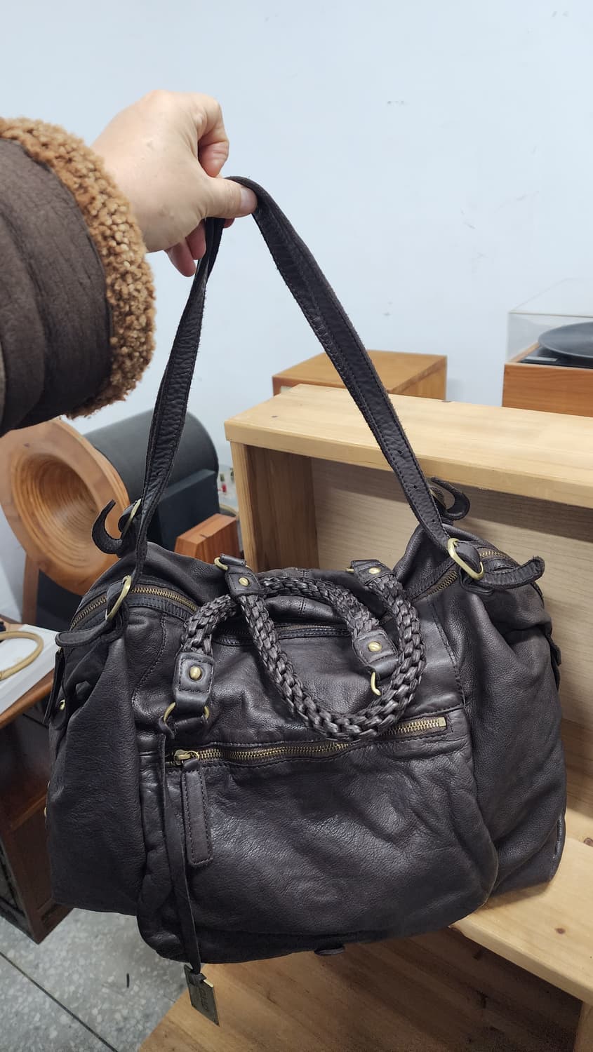 DAAD 브라운 가죽 보스턴 숄더백 상품이미지1