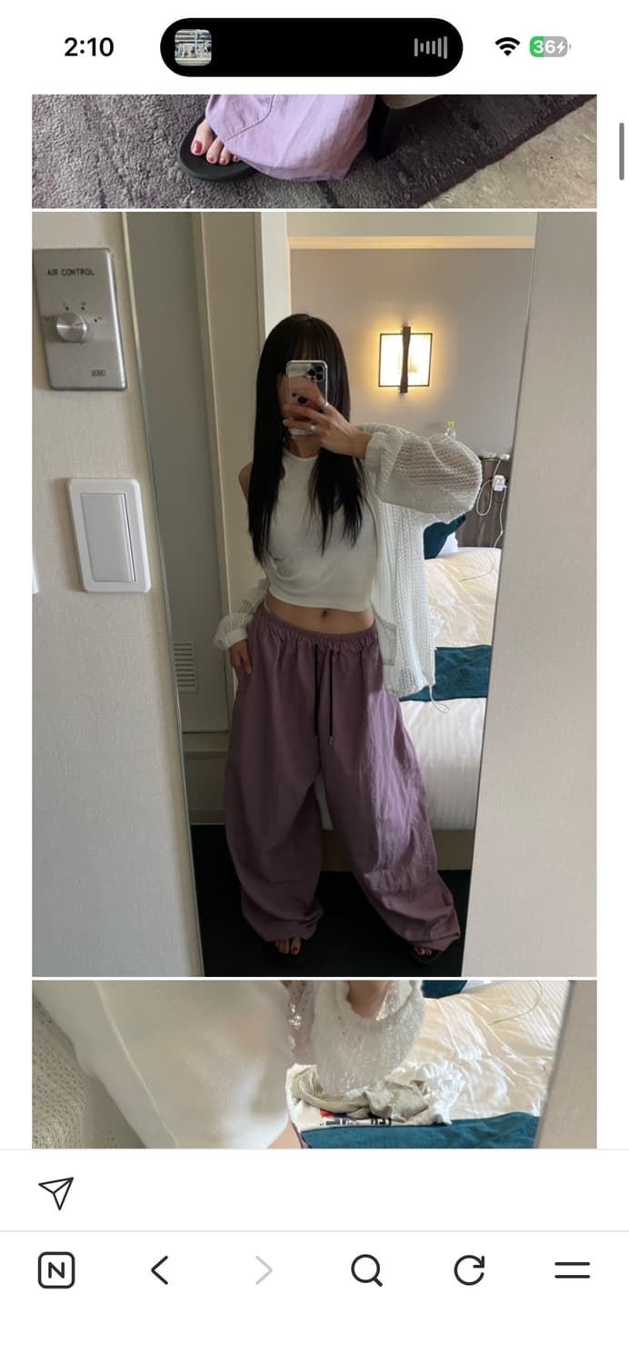 데이도어 데도 나일론 팬츠 포도 상품이미지1