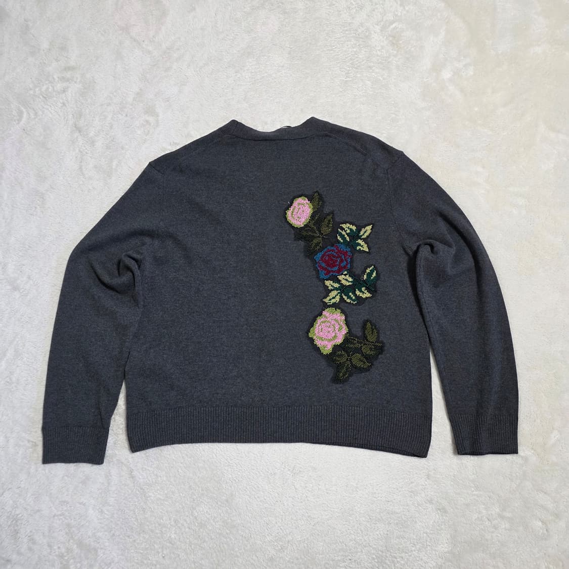 (M)여성 자라 플라워 자수 가디건 상품이미지3