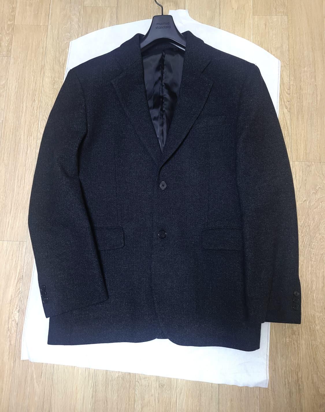 tngt 티엔지티 울 해링본 자켓 다크그레이 110 상품이미지2