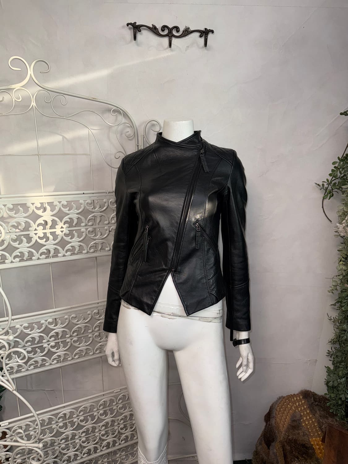 Black lamb skin zipper rider jacket  상품이미지5