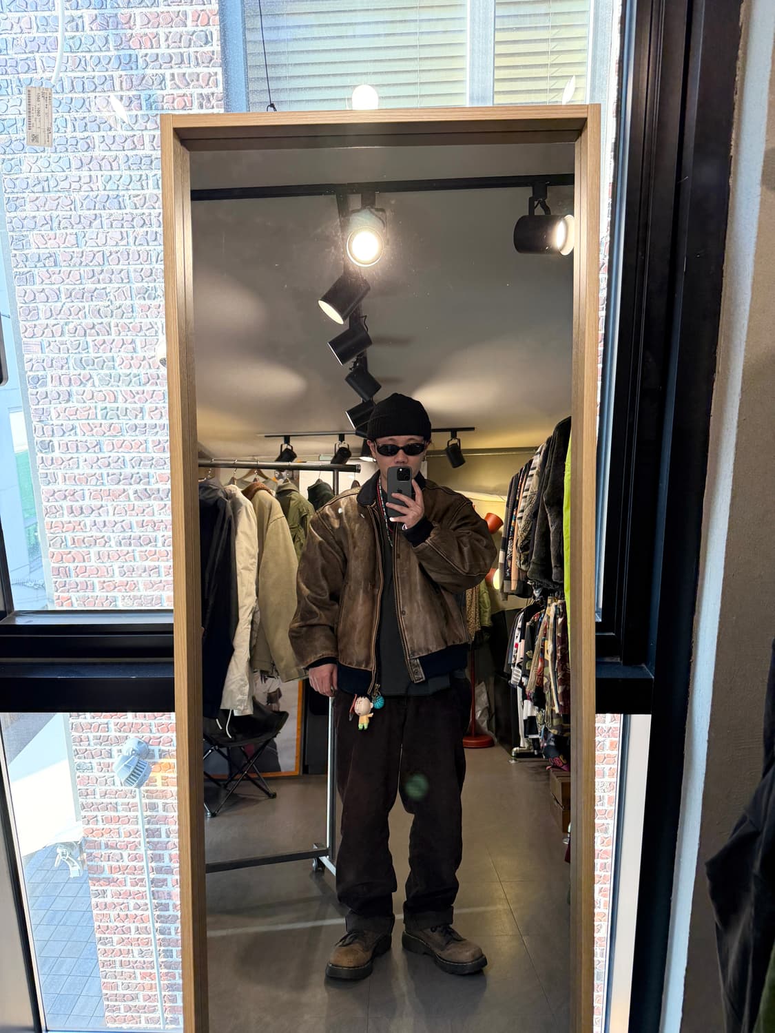 80s 바나나 리퍼블릭 레더 봄버자켓 46(2XL) 상품이미지3