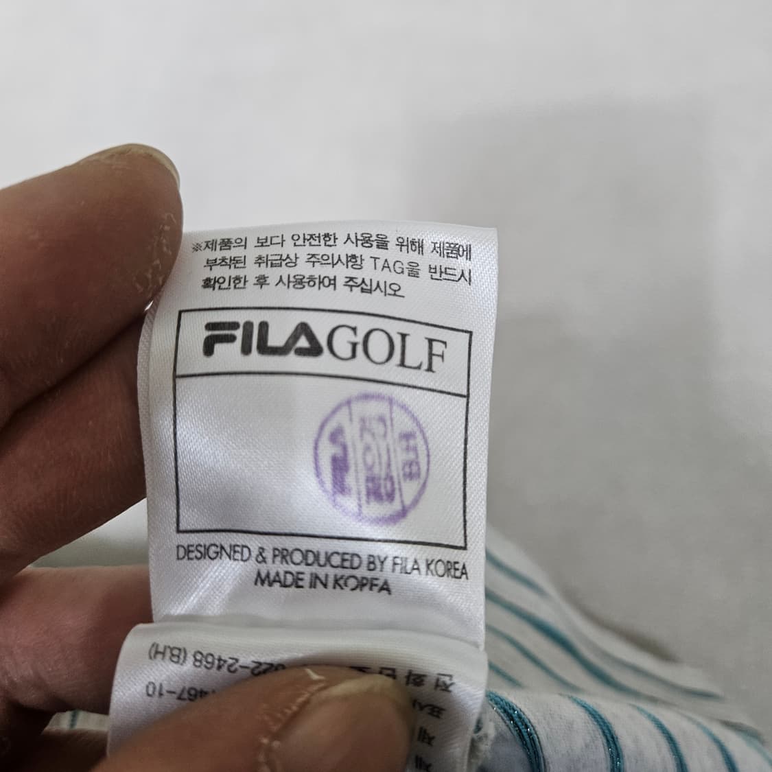 90 휠라 여성 스트라이프 카라 반팔티 0312Y 상품이미지6