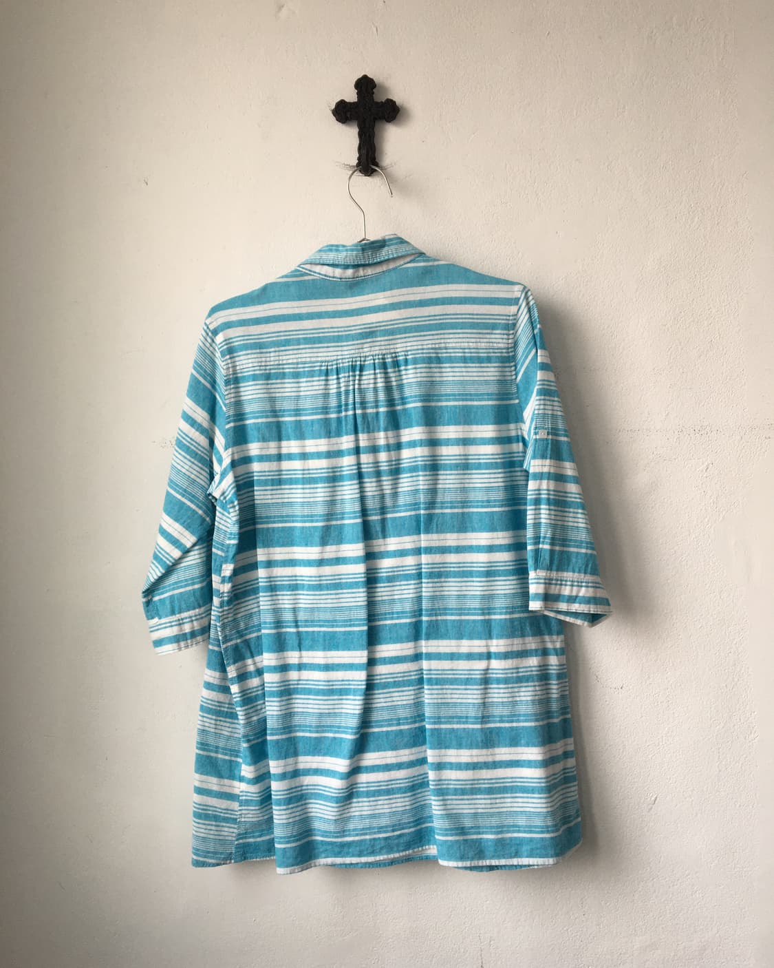 Button point stripe pattern shirt 상품이미지3