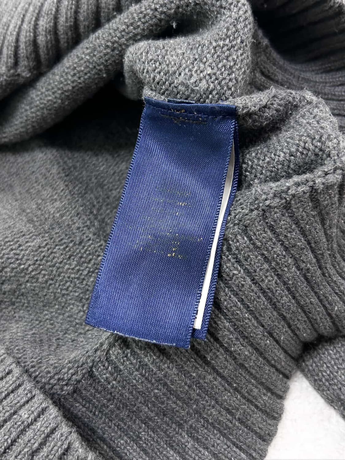 폴로 버건디포니 그레이 반집업 니트 상품이미지8