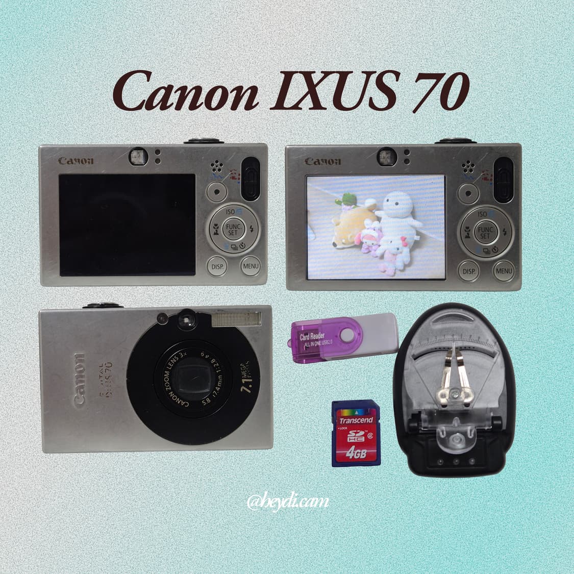 (강민경 아이브 리즈 은채) 캐논 ixus70블랙 (SD1000,) 상품이미지2