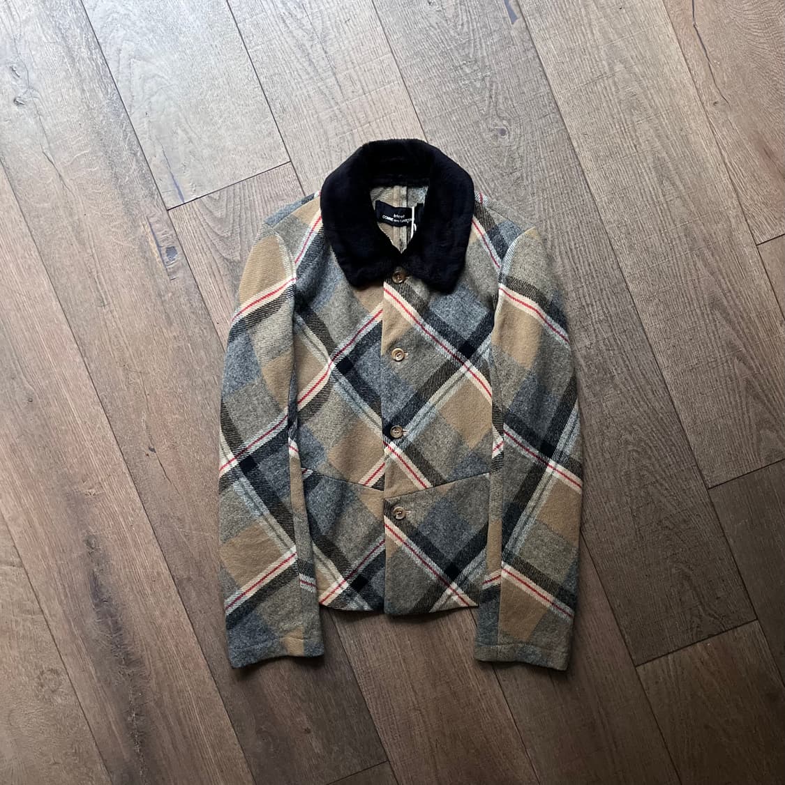90's Check Fur Jacket 상품이미지1