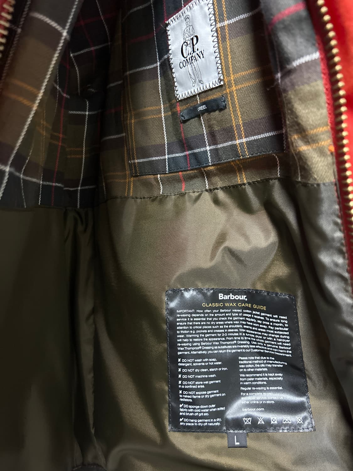 Cp컴퍼니 바버 콜라보 자켓 레드 상품이미지2