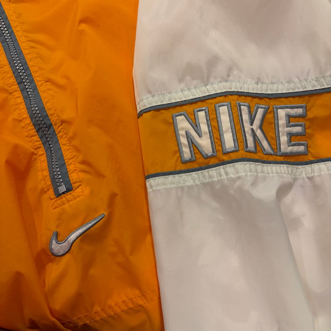 [2XL] 90s 나이키 오렌지/화이트 바람막이 하프집업 C919 상품이미지4