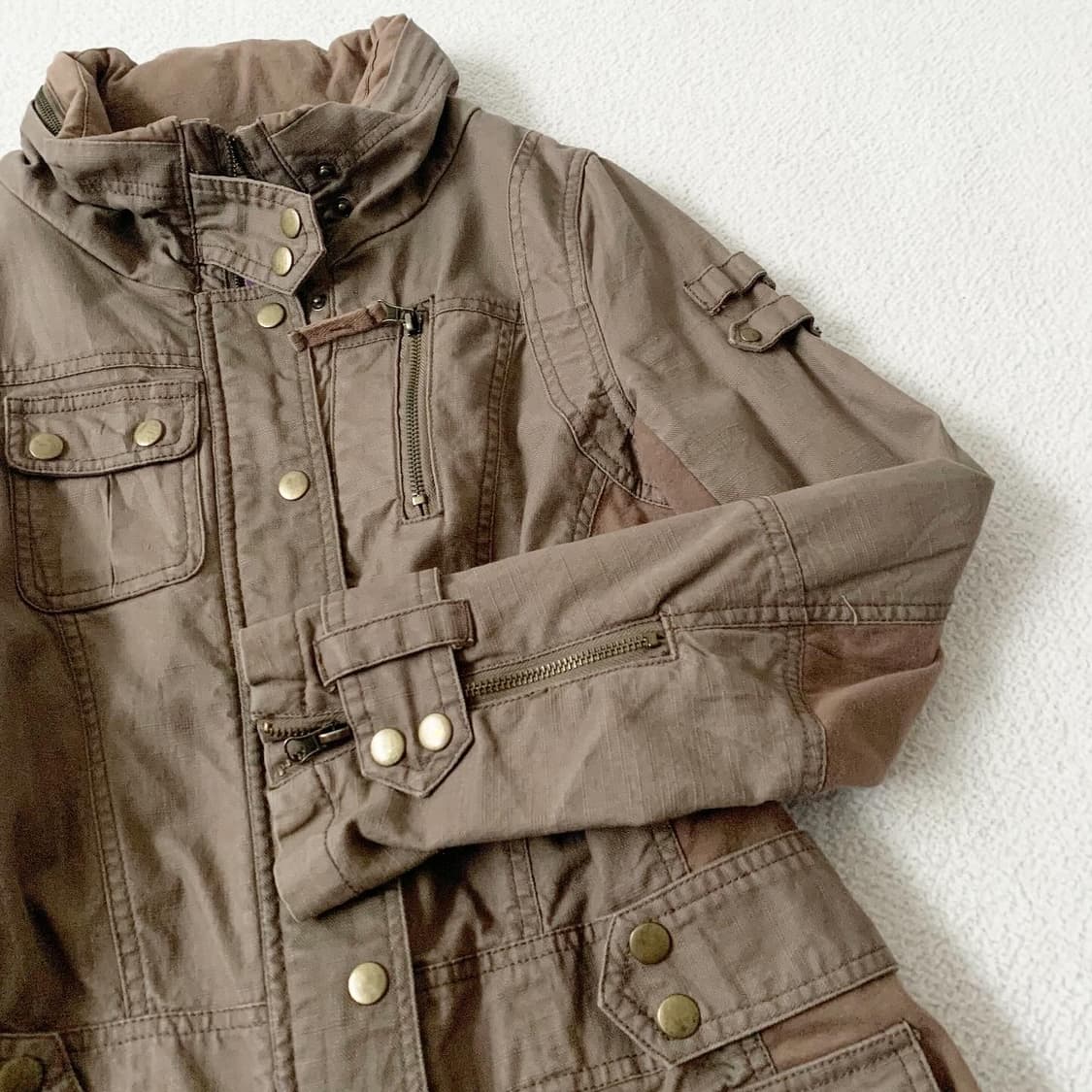 Y2k 카고 밀리터리 투웨이 자켓 원피스 상품이미지4