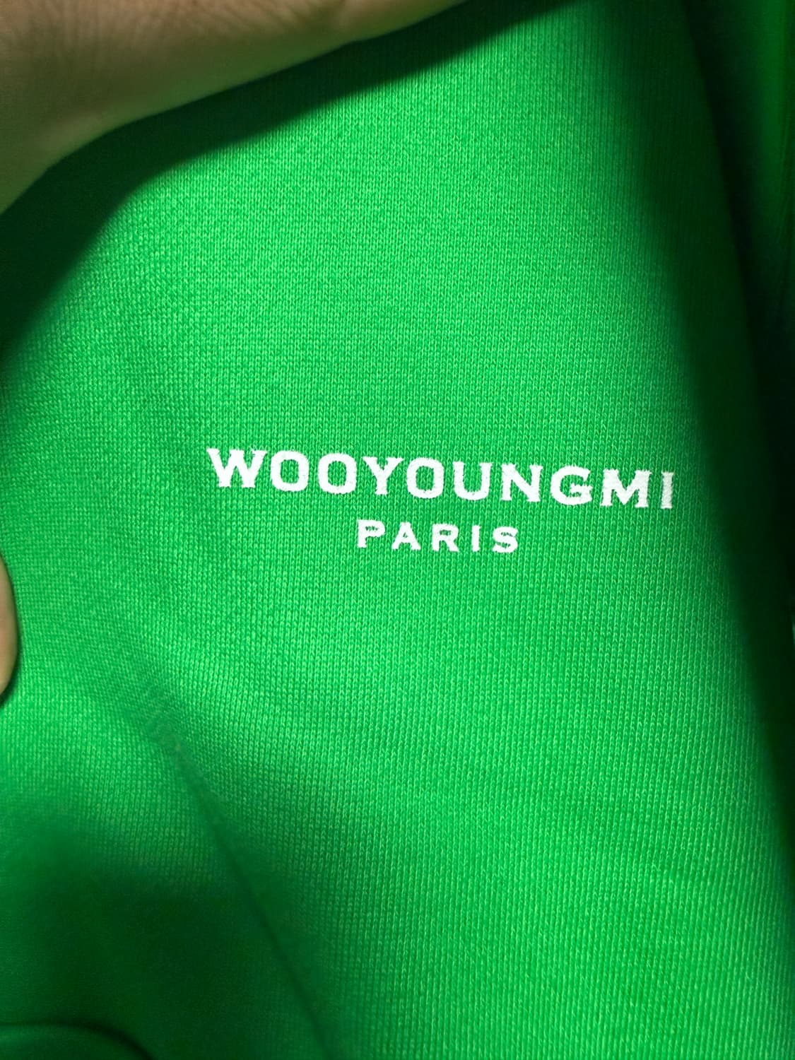 우영미 플라워 프린트 백로고후드 그린(48) 상품이미지2