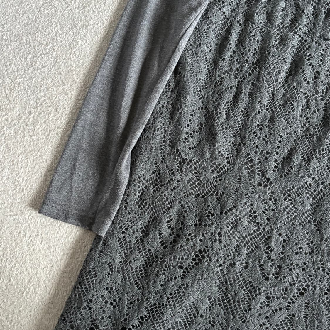 일본빈티지 시네마클럽 그레이 레이스 원피스 탑 상품이미지3