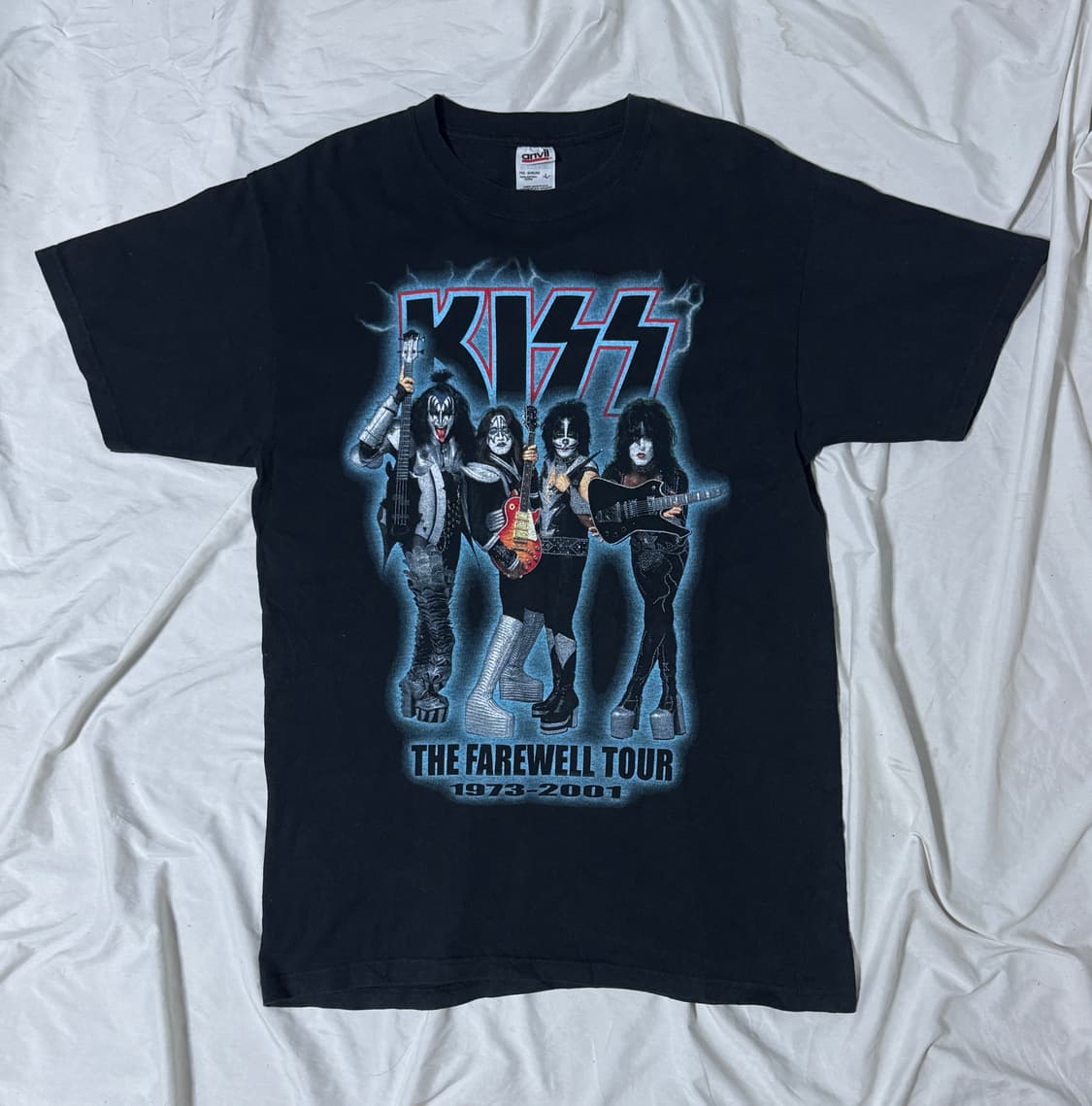 2001 usa KISS 밴드 페어웰 월드 투어 티셔츠 록 상품이미지2