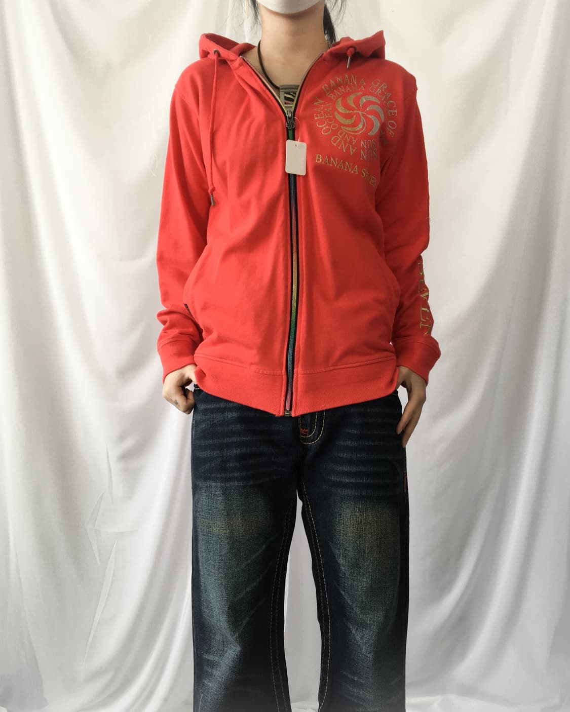 Lettering point hood zip up 상품이미지1