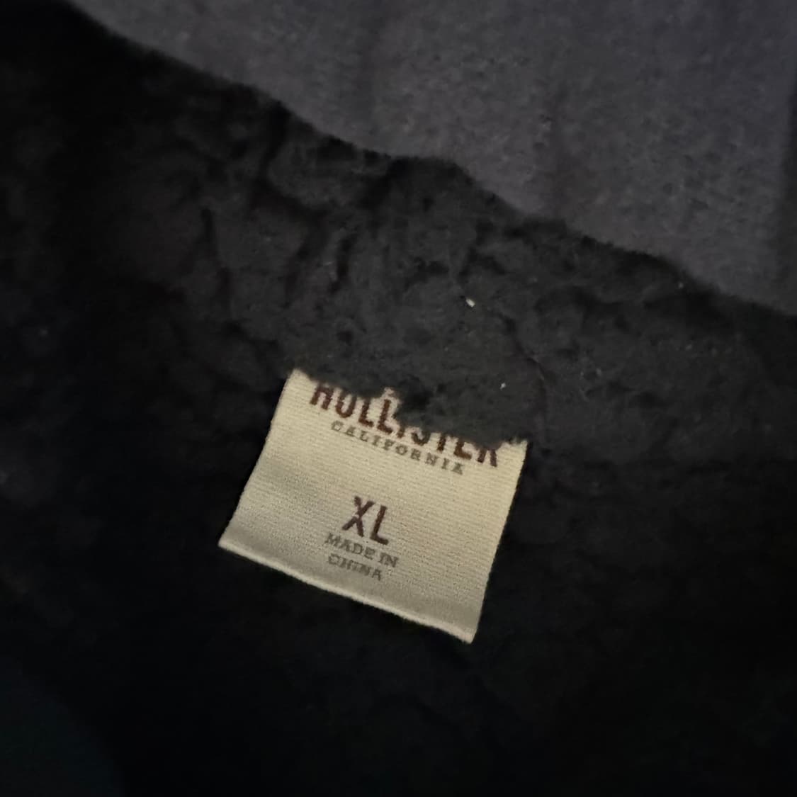 홀리스터 네이비 양털 후드집업 xl 상품이미지3